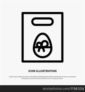 Weight, Egg, Gift, Easter Line Icon Vector