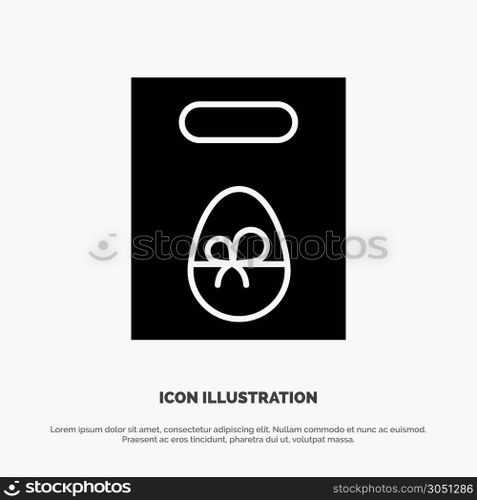 Weight, Egg, Gift, Easter solid Glyph Icon vector