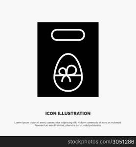 Weight, Egg, Gift, Easter solid Glyph Icon vector