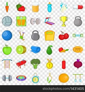 Weight icons set. Cartoon style of 36 weight vector icons for web for any design. Weight icons set, cartoon style