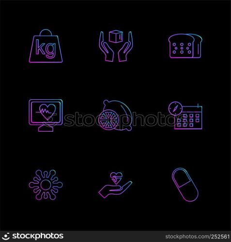 weight , lemon , bread , ecg , celender , fruits , health , fitness , medical , dollar, lock , heart , ecg , pear , kifdnet , beans , medicine , plants , nature , icon, vector, design, flat, collection, style, creative, icons