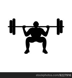 weight lifter icon vector illustration symbol design