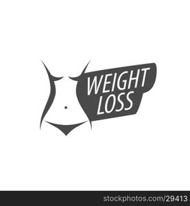 weight loss logo. logo design pattern diet. Vector illustration of icon