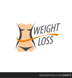 weight loss logo. logo design pattern diet. Vector illustration of icon