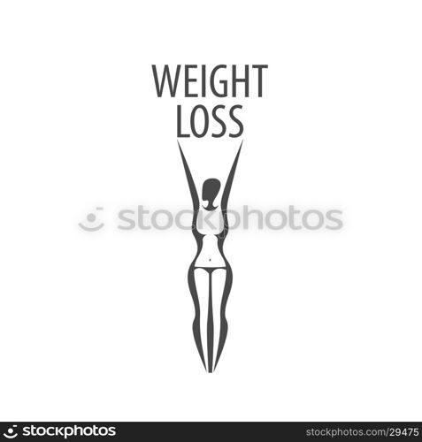 weight loss logo. logo design pattern diet. Vector illustration of icon