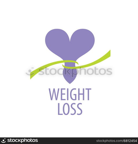 weight loss logo. logo design pattern diet. Vector illustration of icon