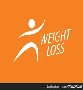 weight loss logo. pattern design logo weight loss. Vector illustration