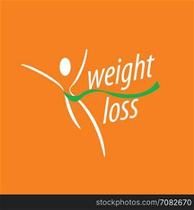 weight loss logo. pattern design logo weight loss. Vector illustration