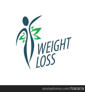 weight loss logo. pattern design logo weight loss. Vector illustration