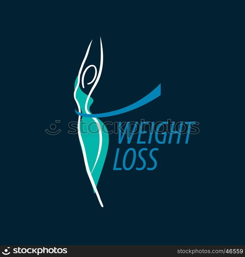 weight loss logo. template design logo weight loss. Vector illustration of icon