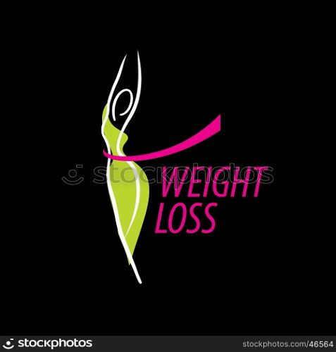 weight loss logo. template design logo weight loss. Vector illustration of icon