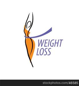 weight loss logo. template design logo weight loss. Vector illustration of icon