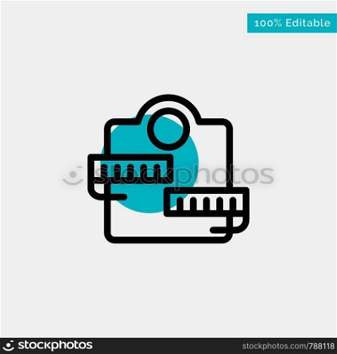 Weight, Machine, Healthcare, Sport turquoise highlight circle point Vector icon