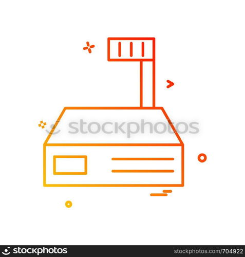 Weight machine icon design vector