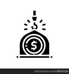 weight of money wealth glyph icon vector. weight of money wealth sign. isolated contour symbol black illustration. weight of money wealth glyph icon vector illustration