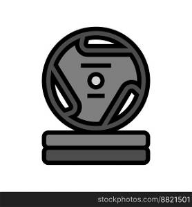 weight plates fitness sport color icon vector. weight plates fitness sport sign. isolated symbol illustration. weight plates fitness sport color icon vector illustration