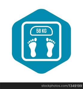Weight scale icon in simple style isolated on white background. Weight scale icon, simple style