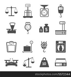 Weight scales for trade pharmacy shopping measurement isolated vector illustration