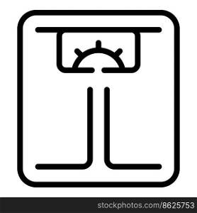 Weight scales icon outline vector. Scale balance. Loss control. Weight scales icon outline vector. Scale balance