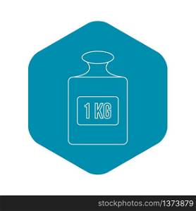 Weight sign icon. Outline illustration of weight sign vector icon for web. Weight sign icon, outline style