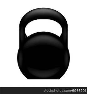 Weight Silhouette Isolated on White Background. Metal Kettlrbell Icon. Weight Silhouette on White Background. Metal Kettlrbell