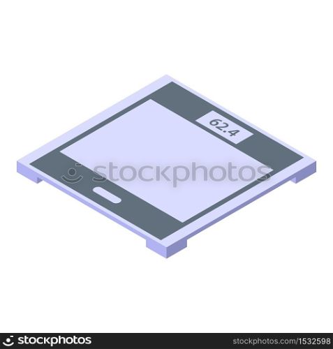 Weight smart scales icon. Isometric of weight smart scales vector icon for web design isolated on white background. Weight smart scales icon, isometric style