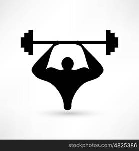 Weightlifting icon vector symbol flat eps jpg app web