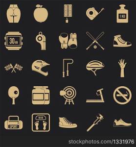 Weights icons set. Simple set of 25 weights vector icons for web for any design. Weights icons set, simple style