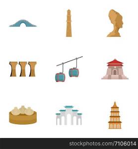 Welcome thailand icon set. Flat set of 9 welcome thailand vector icons for web design. Welcome thailand icon set, flat style