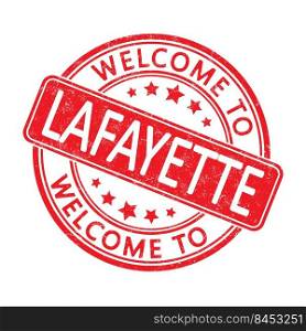 Welcome to LAFAYETTE. Impression of a round st&with a scuff. Flat style