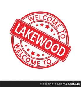 Welcome to Lakewood. Impression of a round st&with a scuff. Flat style
