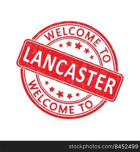 Welcome to Lancaster. Impression of a round st&with a scuff. Flat style