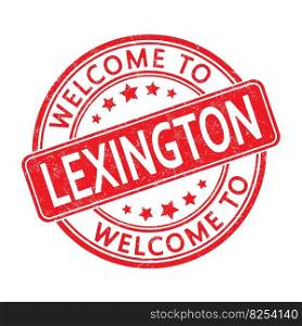 Welcome to LEXINGTON. Impression of a round st&with a scuff. Flat style