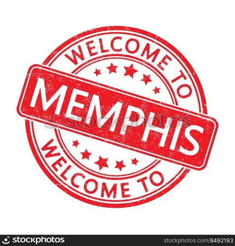 Welcome to Memphis. Impression of a round st&with a scuff. Flat style