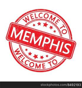 Welcome to Memphis. Impression of a round st&with a scuff. Flat style