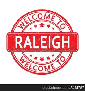 Welcome to RALEIGH. Impression of a round st&with a scuff. Flat style