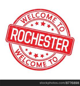 Welcome to ROCHESTER. Impression of a round st&with a scuff. Flat style