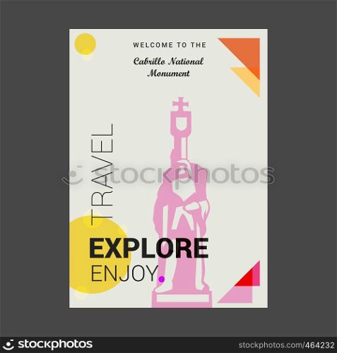 Welcome to The Cabrillo National Monument AZ, USA Explore, Travel Enjoy Poster Template