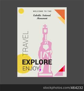 Welcome to The Cabrillo National Monument AZ, USA Explore, Travel Enjoy Poster Template