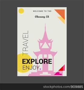 Welcome to The Choeung Ek Phnom Penh, Cambodia Explore, Travel Enjoy Poster Template