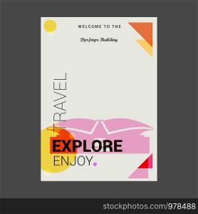 Welcome to The Dpr/mpr Buildings Jakarta, Indonesia Explore, Travel Enjoy Poster Template