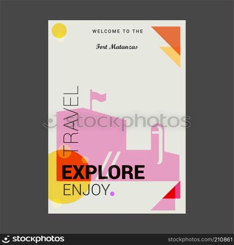 Welcome to The Fort Matanzas Augustine, USA Explore, Travel Enjoy Poster Template