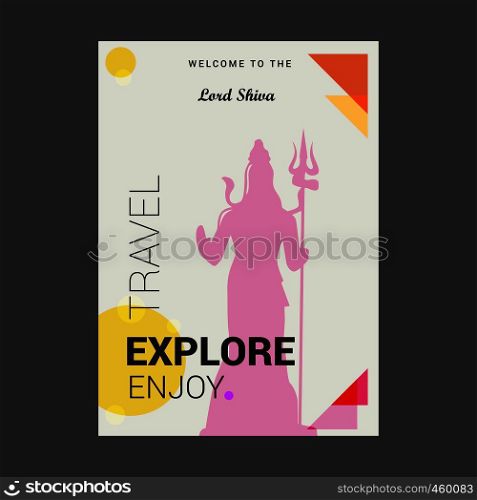 Welcome to The Lord Shiva ,India Explore, Travel Enjoy Poster Template