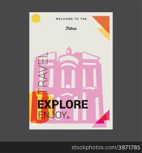Welcome to The Petra Ma&rsquo;an Governorate, Jordan Explore, Travel Enjoy Poster Template