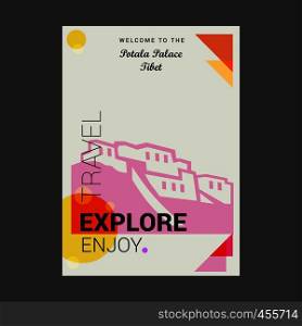 Welcome to The Potala Palace, Tibet Explore, Travel Enjoy Poster Template