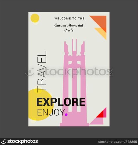 Welcome to The Quezon Memorial Circle Quezon City, Philippines Explore, Travel Enjoy Poster Template
