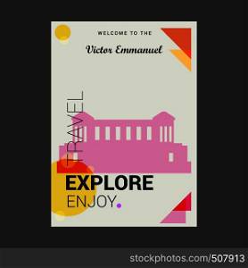 Welcome to The Victor Emmanuel, Italy Explore, Travel Enjoy Poster Template