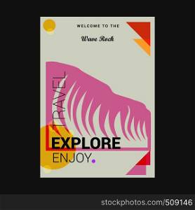 Welcome to The Wave Rock Perth, Australia Explore, Travel Enjoy Poster Template
