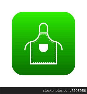 Welding apron icon digital green for any design isolated on white vector illustration. Welding apron icon digital green