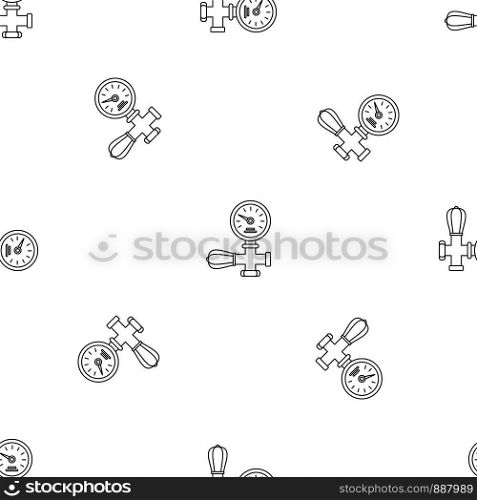 Welding gas pressure monitor icon. Outline illustration of welding gas pressure monitor vector icon for web design isolated on white background. Welding gas pressure monitor icon, outline style